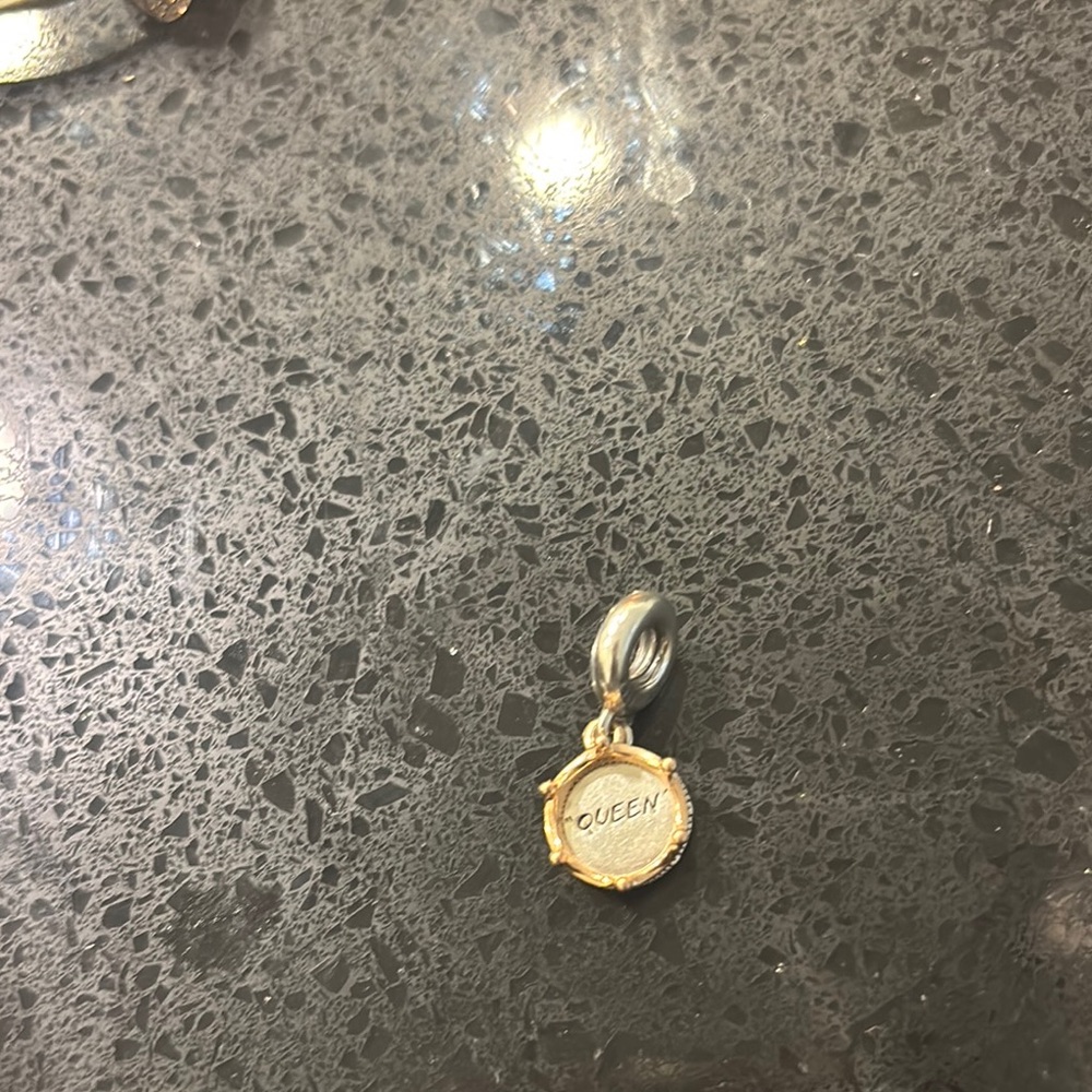 Rose Gold and Silver 'Queen' Pandora Charm